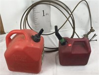 Cable Wire and 2 Gas Cans