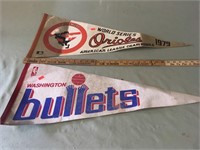 Orioles and Bullets Pennants
