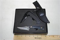 2 PC Pocket Knife Set w/Sheath