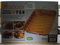 Copper Turkey Roasting Pan w/Rack