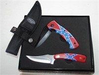 Kentucky Cutlery 2 PC Confederate Flag Knife Set