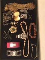 LOT VINTAGE COSTUME JEWELRY WATCHES