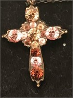 NICKY BUTLER MULTI GEM CROSS MADE IN ITALY