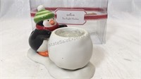 Hallmark ceramic penguin tea light holder