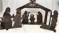 Metal cutout Nativity scene-3 pieces