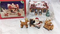 Santas reindeer school candle house set