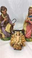 Nativity- Mary, Joseph, and Baby Jesus figurines