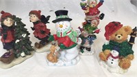 5 decorative Christmas figurines