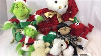 8 Grinch & other Christmas stuffed animal