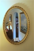 29" oval gold gilt mirror