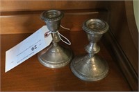 Pair of 4.5" sterling weighted candlesticks