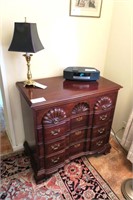 36" Lineage cherry Chippendale-style 4-drawer