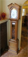 Ridgeway cherry grandfather clock, 14.5" W x