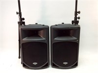 Pair Samson Monitor DB500 Speakers with Stands