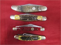 4 mixed pocket knives: Frost Cutlery 5-in-1