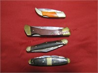 4 pocket knives: 1 Craftsman USA, 1 no name,