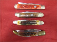 4 Rough Rider pocket knives 3 are 2-in1: