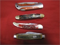 4 pocket knives: 1 Wild Boar, 1 Rough Rider 2in1,