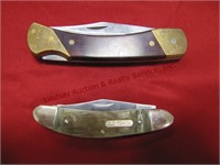 2 pocket knives: 1 Uncle Henry Schrade+ LB7 USA w/