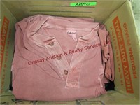 Box: 9 Cabelas henley shirts 4XLT (mixed colors)
