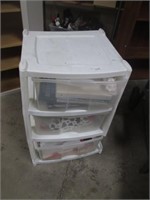 3 Drawer Sterilite Organizer W/Quilting Items