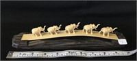 Vintage Ivory Look Plastic Elephant Decoration