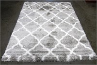 43 - GRAY PLUSH RUG SOFT MICROFIBER SHAG