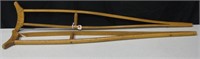 Vintage Wooden Youth Crutches, 38"H