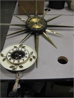 2 Mid-Century Wall Clocks - Verichron & United