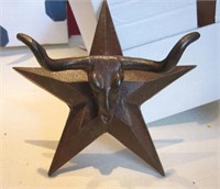 Texas Long Horn & Lone Star Form Iron Coat Hanger
