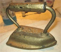 Vintage Industrial No. 4 Gold Tone Hand Iron