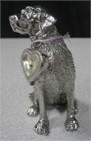 Jas Stainless Steel Dog Figure w/ Watch Collar, 4"