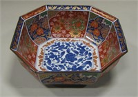 21st.C. Japanese Octagonal Ceramic Relief Bowl