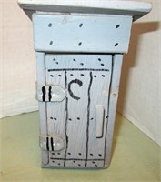 Miniature Wooden Rural Outhouse Table Art, 6.75"H