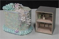 2 Miniature Decorative Bedroom / Furniture Scene