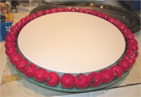 Cherry Formed Rim Ceramic Pie / Cake Plate, 13"D