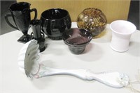 VNTG Ceramic, Glass & Metal Art Deco Table Items