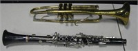 Old Trumpet & Clarinet - Parts, Repair Or Decor