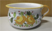 VNTG Italian Floral Ceramic Chamber Pot