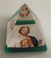 2" Tall Acrylic Jesus Pyramid Paperweight