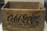 Vtg Cold Spring Beer & Ales Wood Bottle Crate