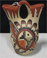 6" Jemez Pueblo Ceramic Wedding Vase - Signed