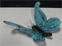 Hand Blown Murano Glass Butterfly - 6.5" Long