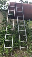 2 Ladders one extension ladder