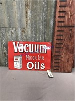 Vacuum Motor Car Oils enamel sign