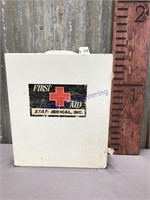 Metal first aid box, empty