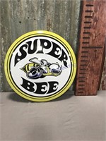 Super Bee round tin sign--approx 15.5 inches