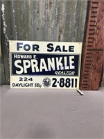 Sprankle Realtor For Sale tin sign