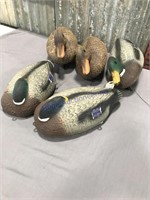 Set of 5 plastic duck decoys
