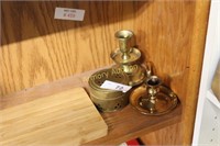 BRASS CANDLE HOLDERS - BOX